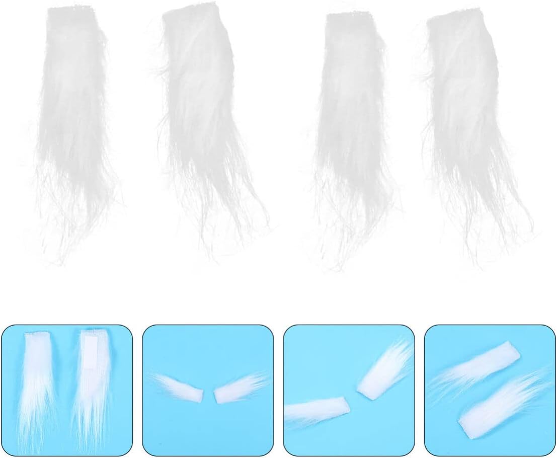 2-Pack Self-Adhesive Santa Fake Eyebrows Festive Cosplay and Party Accessories