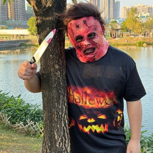 terrifying realistic red character mask