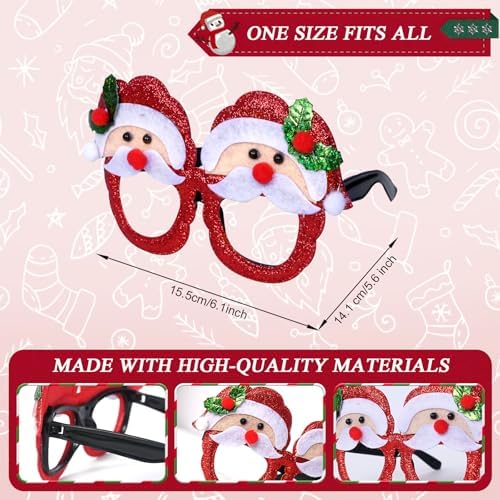 12PCS Santa Reindeer More - festive Eyewear for Kids Women Men