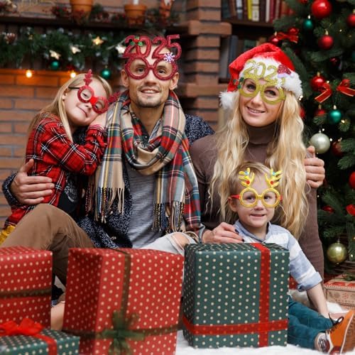 12PCS Santa Reindeer More - festive Eyewear for Kids Women Men