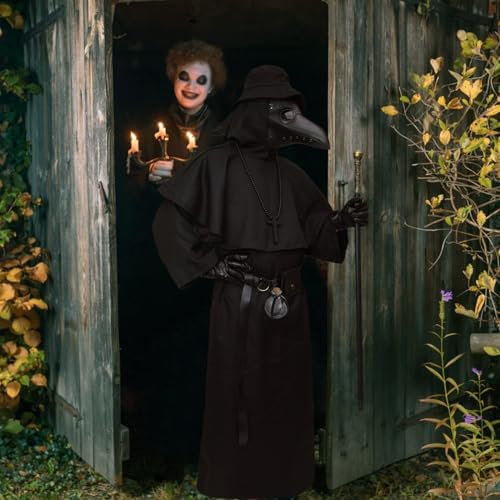 8-in-1 Plague Doctor Costume Set for Halloween Cosplay