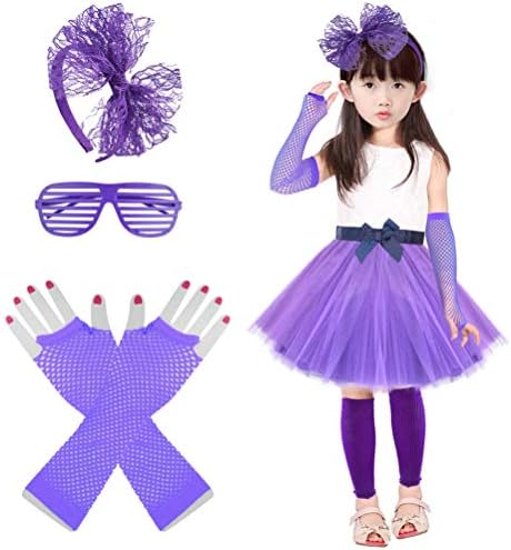 80s Style Costumes for Girls Kids Party Accessories Box