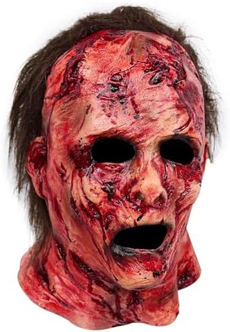 terrifying realistic red character mask