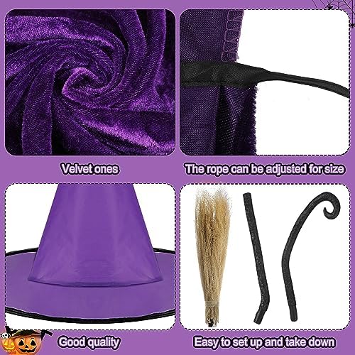 Jiuguva Halloween Adult Costume Set - 3 Pieces witch Look
