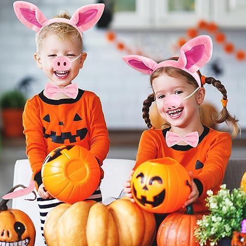 Mototo 4-Piece Fluffy Pink Pig Accessories Set