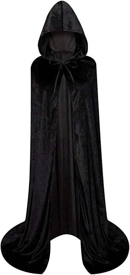 Full Length Halloween Robe Cloak Long Velvet Cape for Men Women