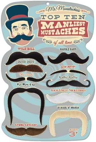 10 Face Mustaches The Perfect Assortment for Halloween costumes