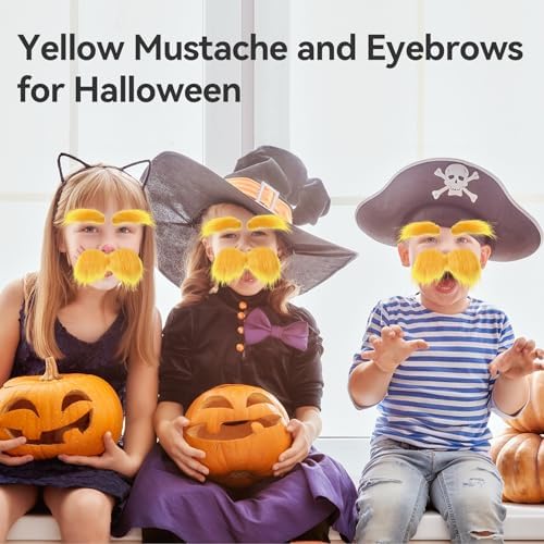 Woafo Yellow Mustache Kit - 2 Pieces for Adults