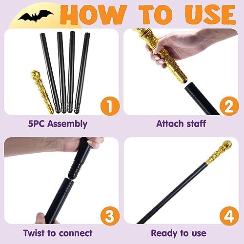 Captain of Spooktacular Costumes Walking Cane Halloween Costume Accessory
