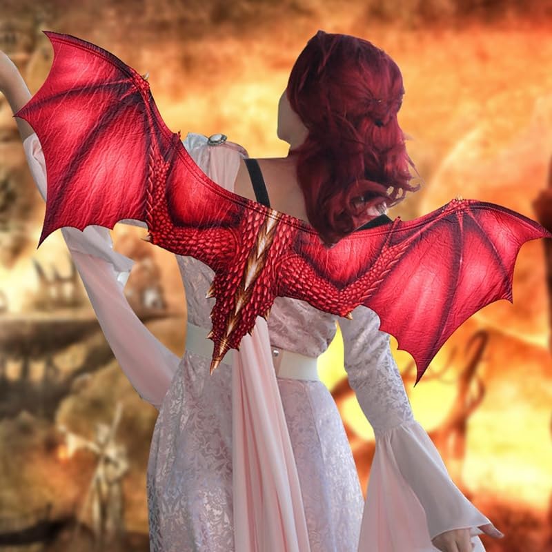 Trurendi Halloween Dragon Wings Costume 2-Piece Set Non-Woven Design