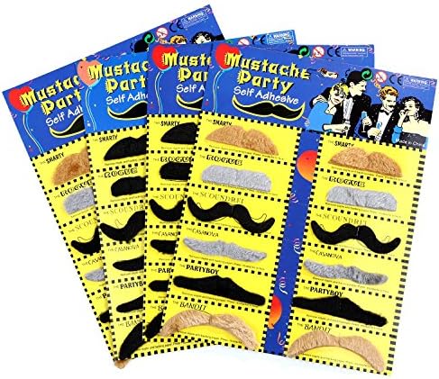 Whaline Fake Mustaches 48 Piece Set
