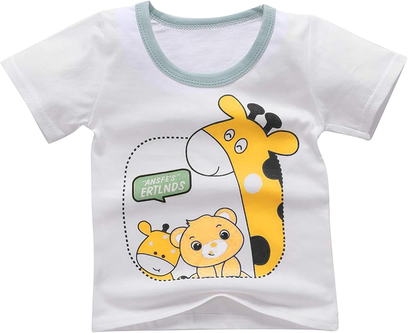 AMIMOJY Cartoon Animal Printed Toddler Boys Outfit