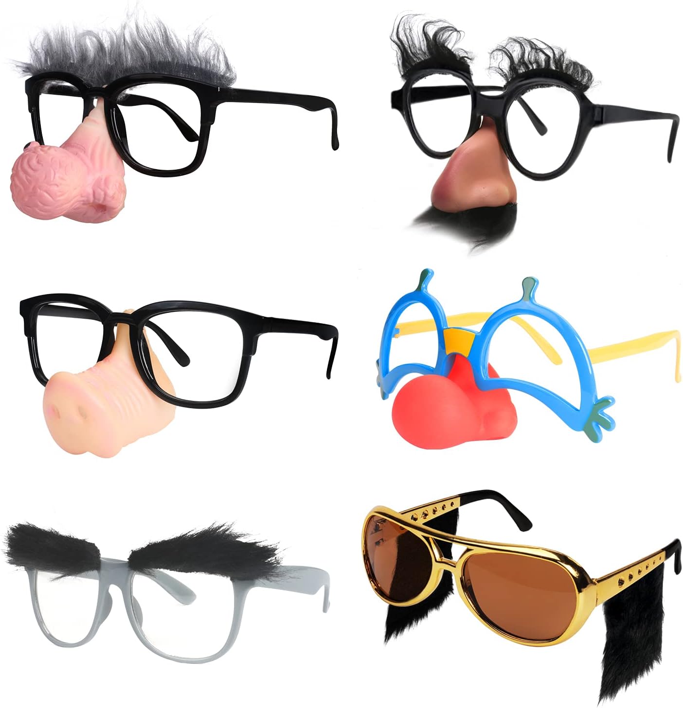 6-Piece Halloween Glasses - Perfect for Fests Cosplays