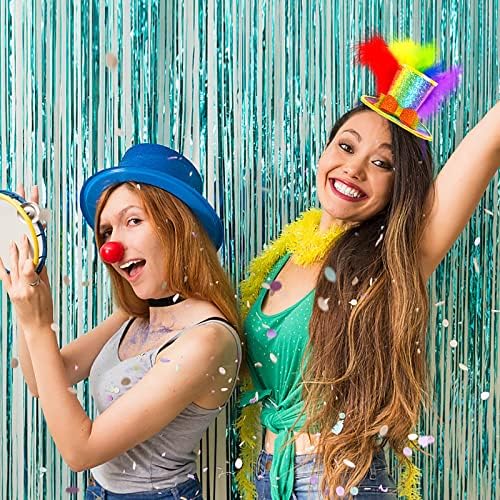 Rainbow Feather Top Hat Headband