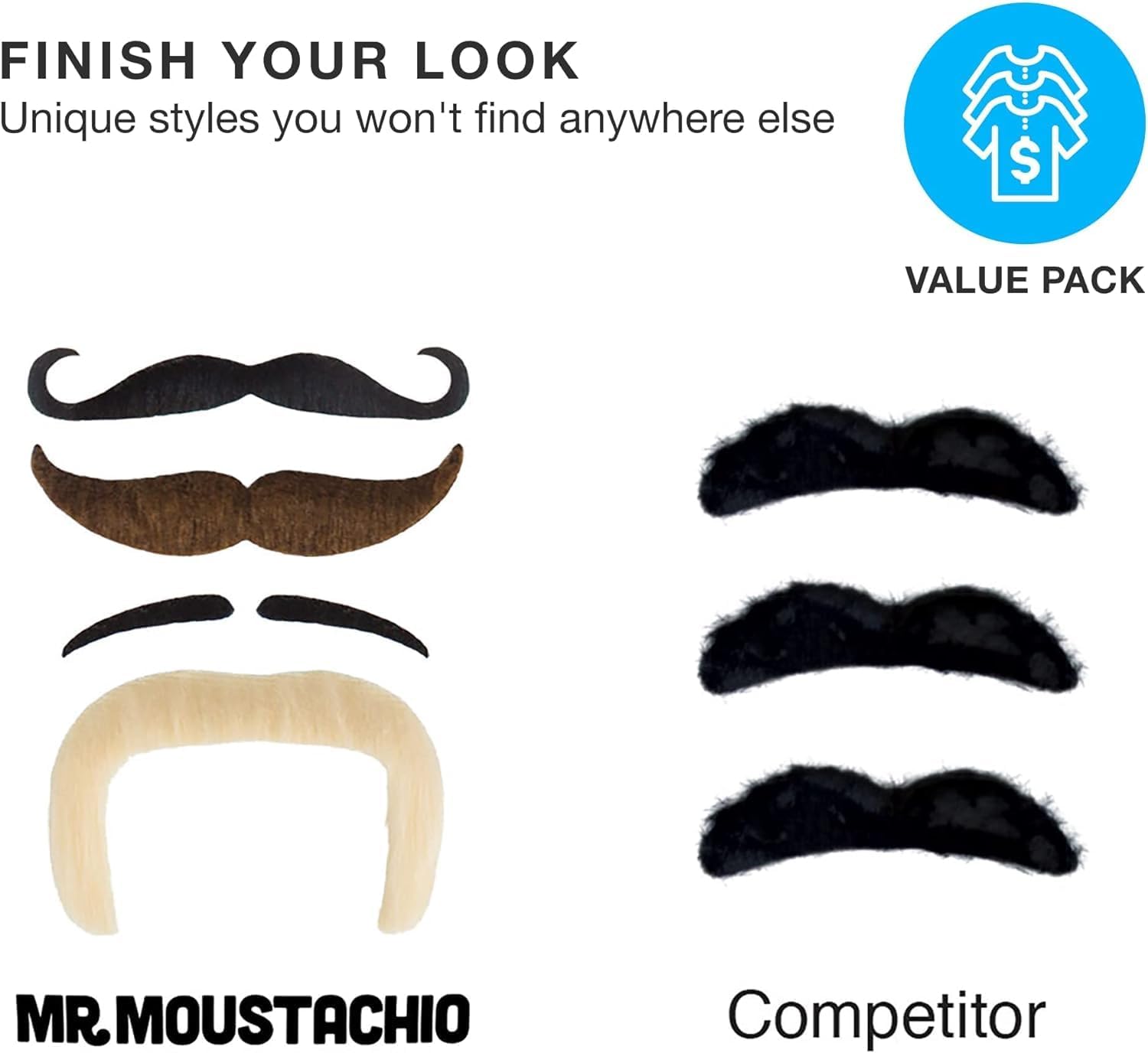 10 Face Mustaches The Perfect Assortment for Halloween costumes