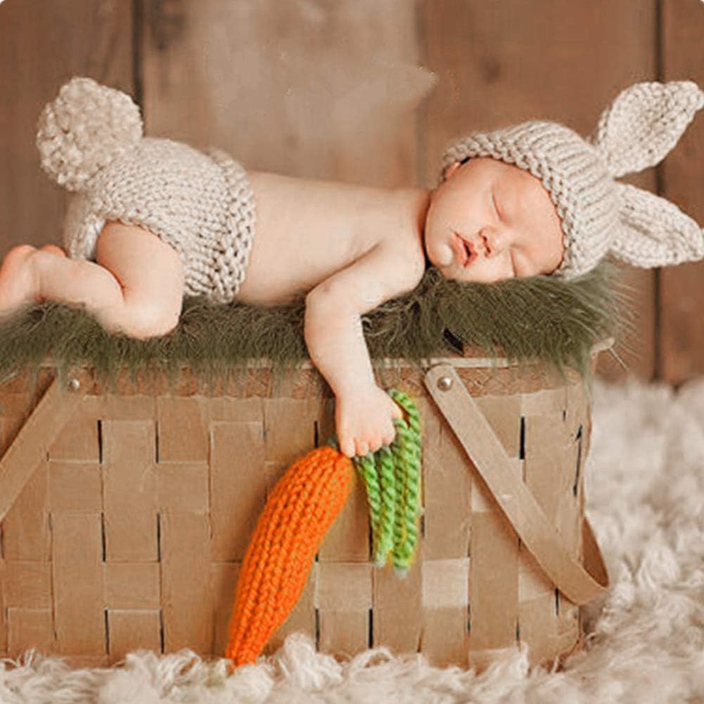 Newborn Baby Easter Bunny Photography Props Costume Set