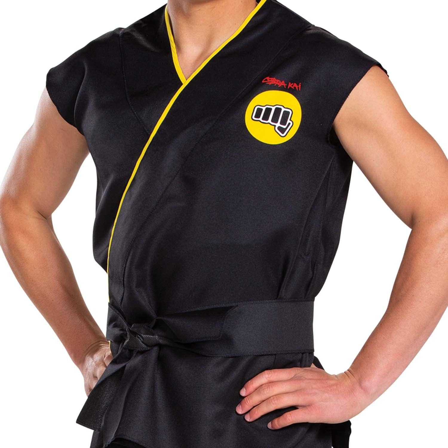 Disguise MasterCheckpoint Costume Official Cobra Kai Gi for Men Black Belt SmallMedium
