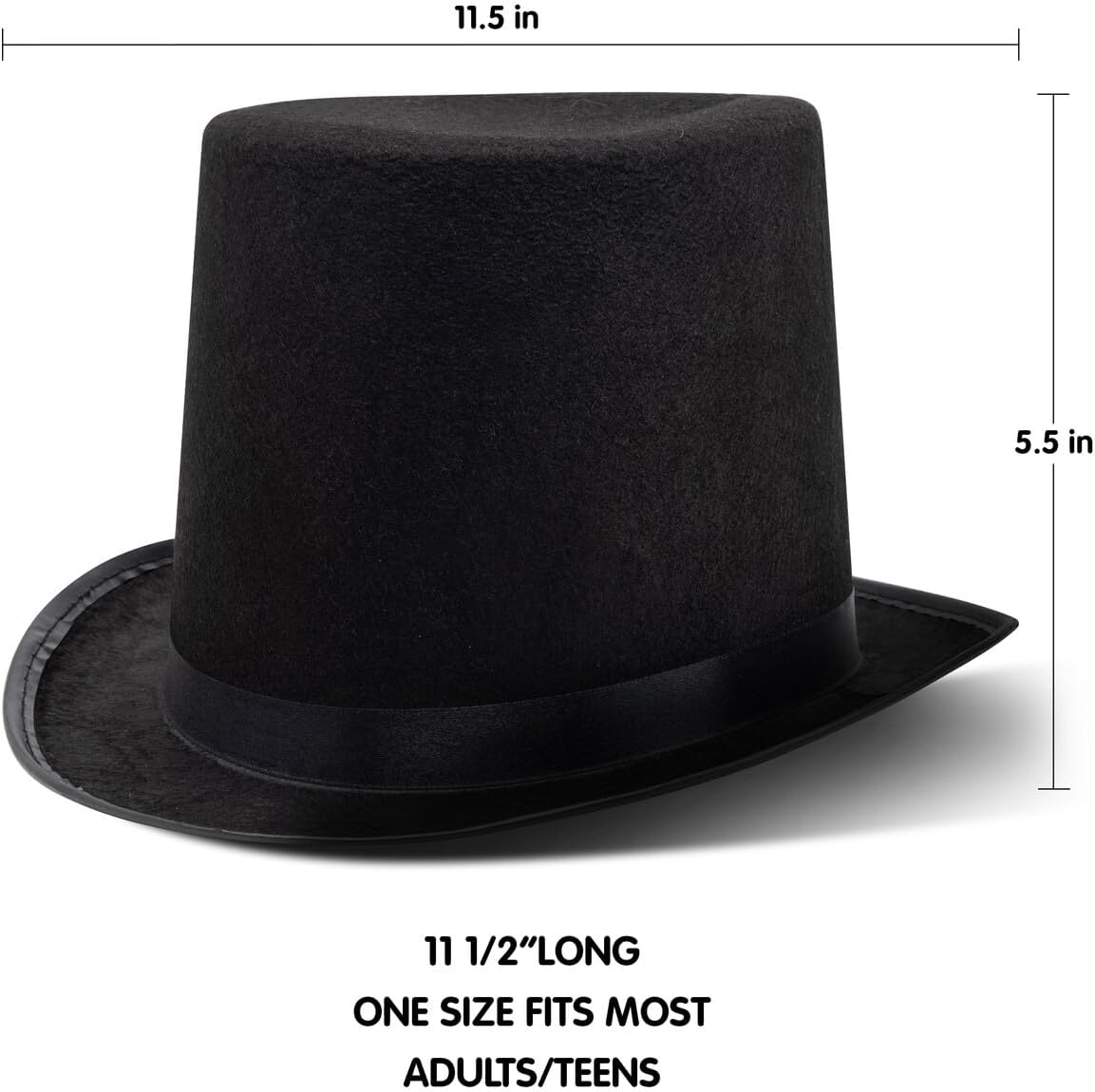 Elevate Your Style Spooktacular Black Top Hat for Men