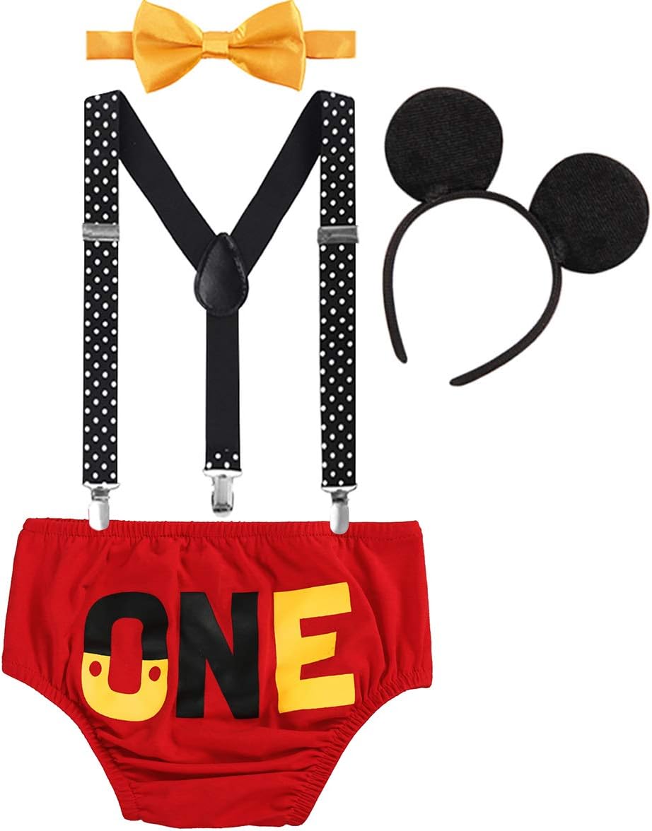 4PC Baby Boys 1st Birthday Cake Smash Costume