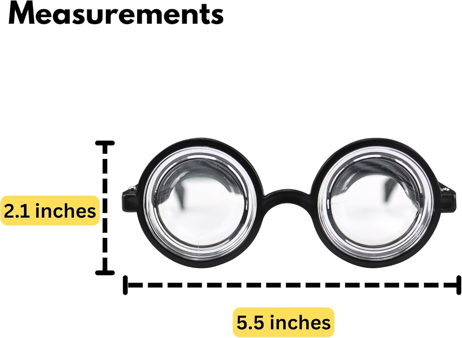 Iconkal Thick Lens Nerd Dress-Up Costume Glasses Perfect Halloween Addition