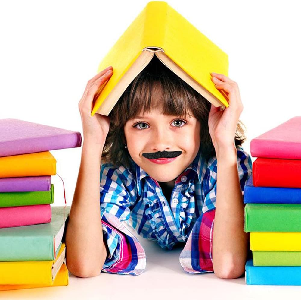 48-Piece Self-Adhesive Fake Mustaches for Halloween Party Accessories
