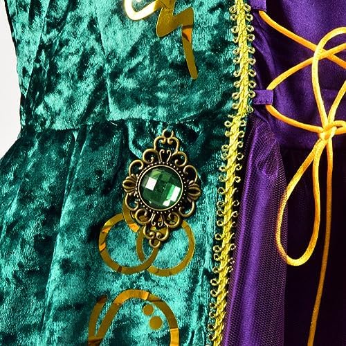 Winifred Sanderson Sisters Costumes Dress with Wig for Halloween Women