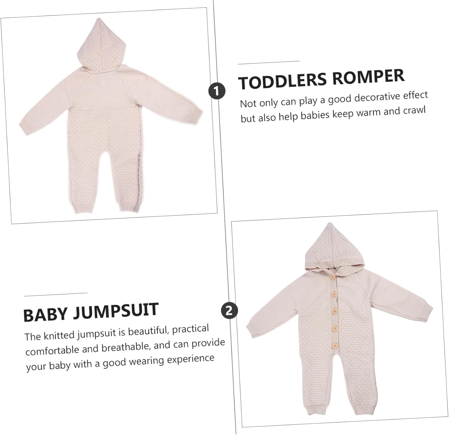 Bamboo Rabbit Wool Knitted Romper for Baby - Lightweight Multi-Purpose