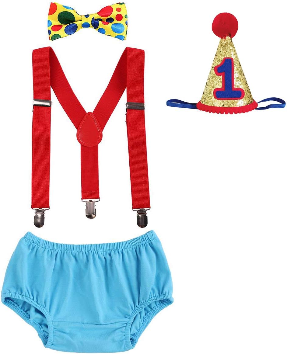 IWEMEK Baby Boys 1st Birthday Social Club Dress Up Set