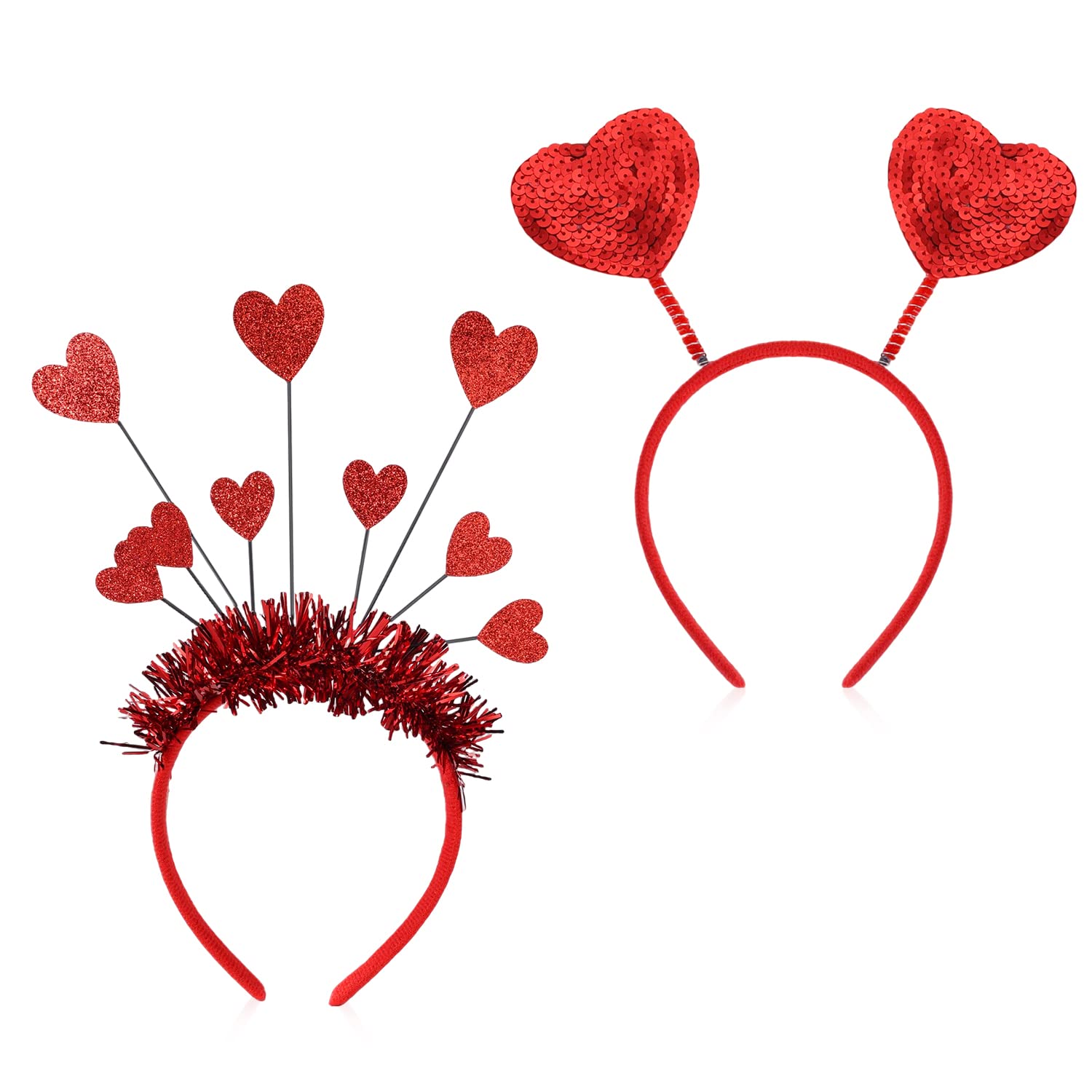 2pcs Heart Headband for Valentines Day