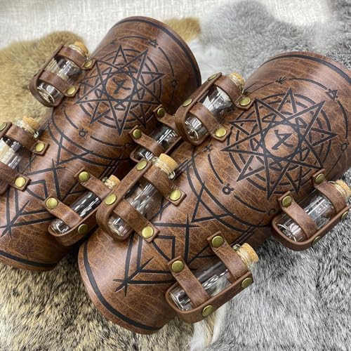 Medieval Alchemist Fascinating Design Embossed Bracers