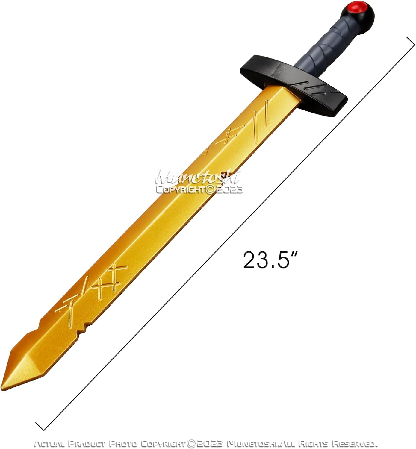 Golden Battle Sword Costume Prop for Fantasy Fans