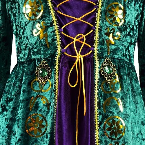 Winifred Sanderson Sisters Costumes Dress with Wig for Halloween Women