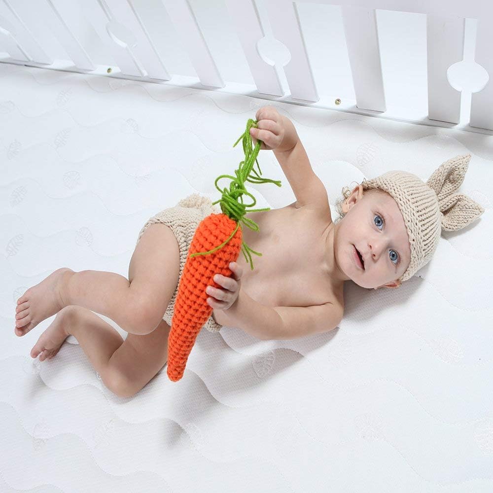 Newborn Baby Easter Bunny Photography Props Costume Set