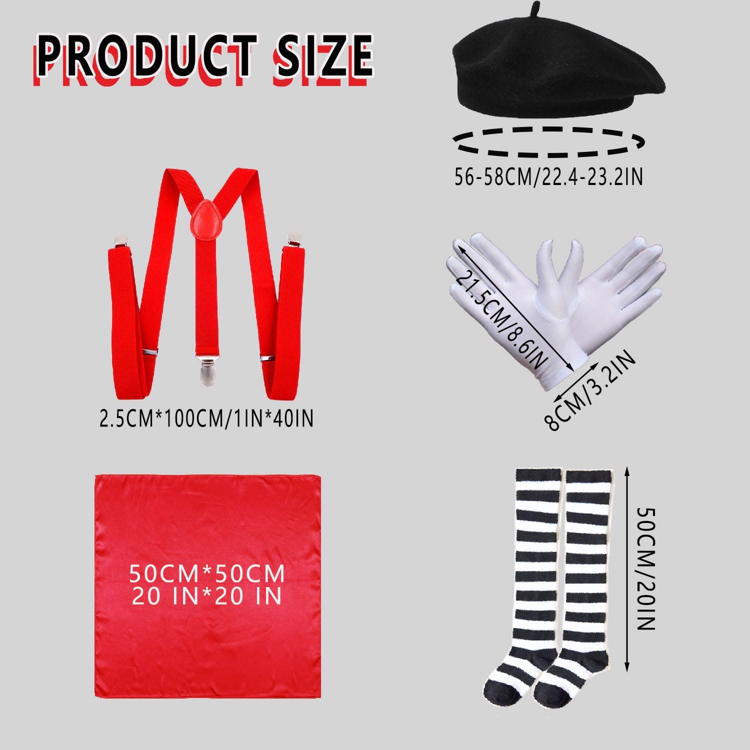 French Mime Look - Perfect Set for Occasions