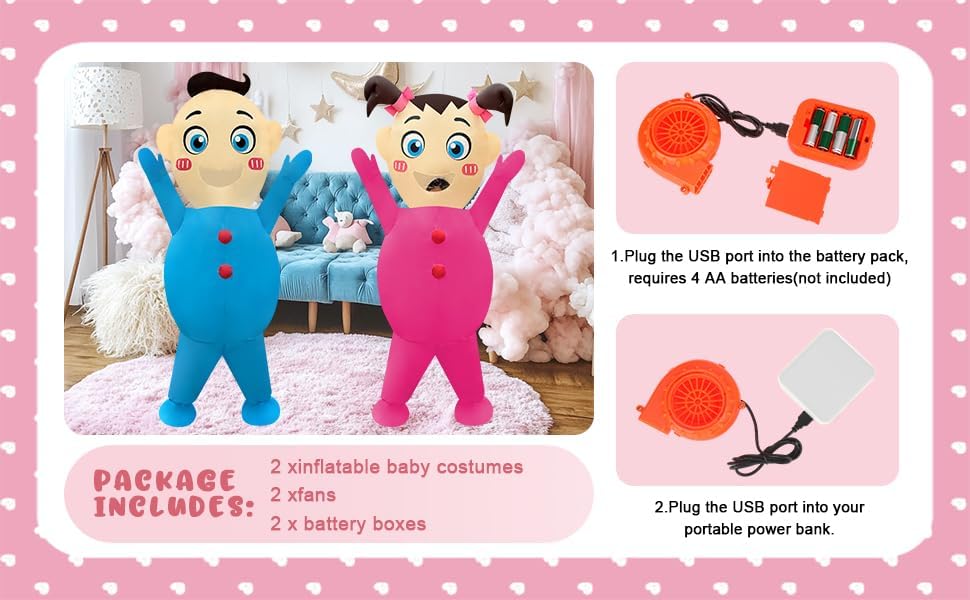 Double the Joy 2 Inflate for Gender Reveal Party Bundle