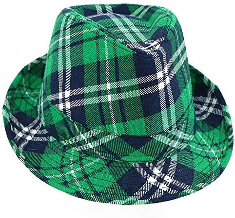 Skeleteen Irish Plaid Fedora - St Patricks Day Hat for Costumes