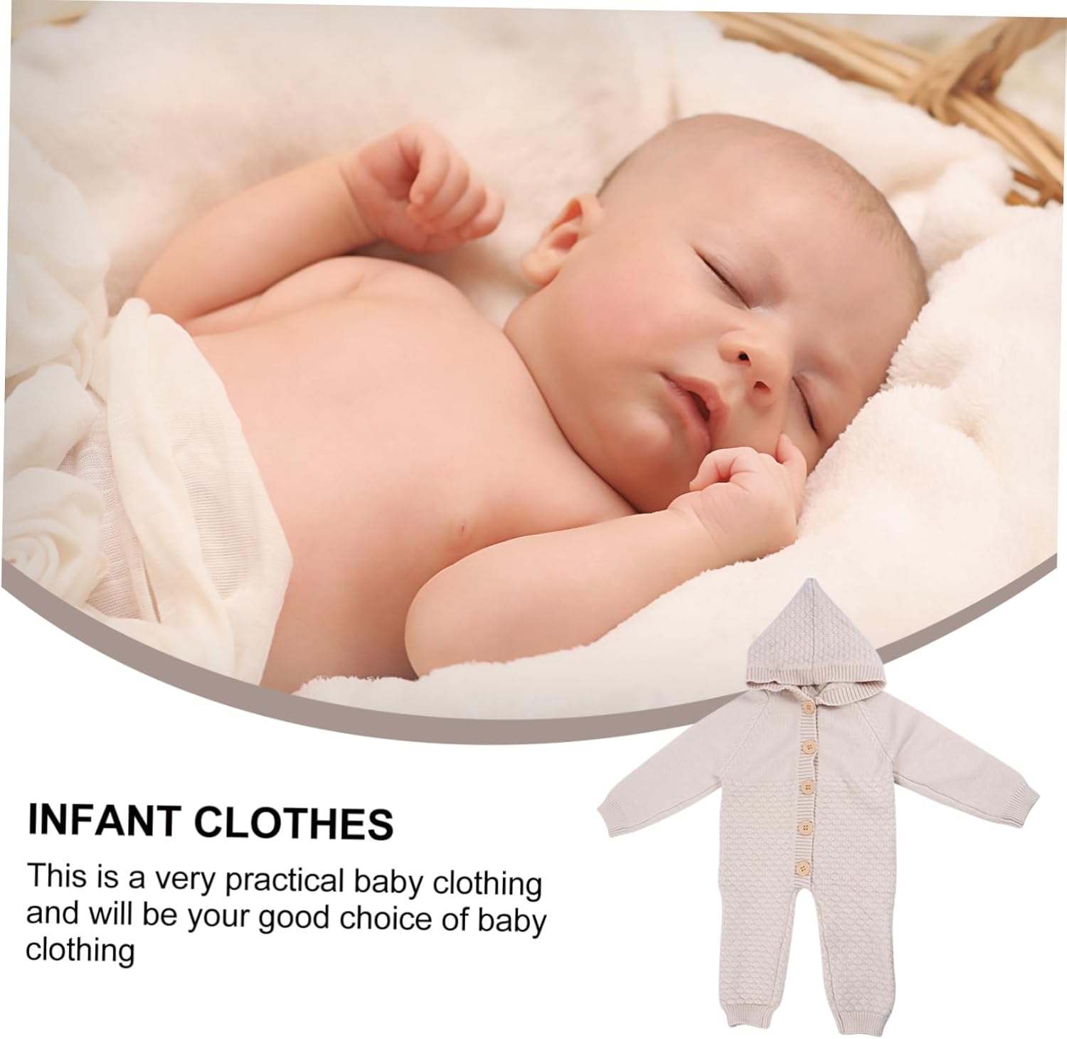Knitted Jumpsuit for Toddlers with Rabbit Hair Decor