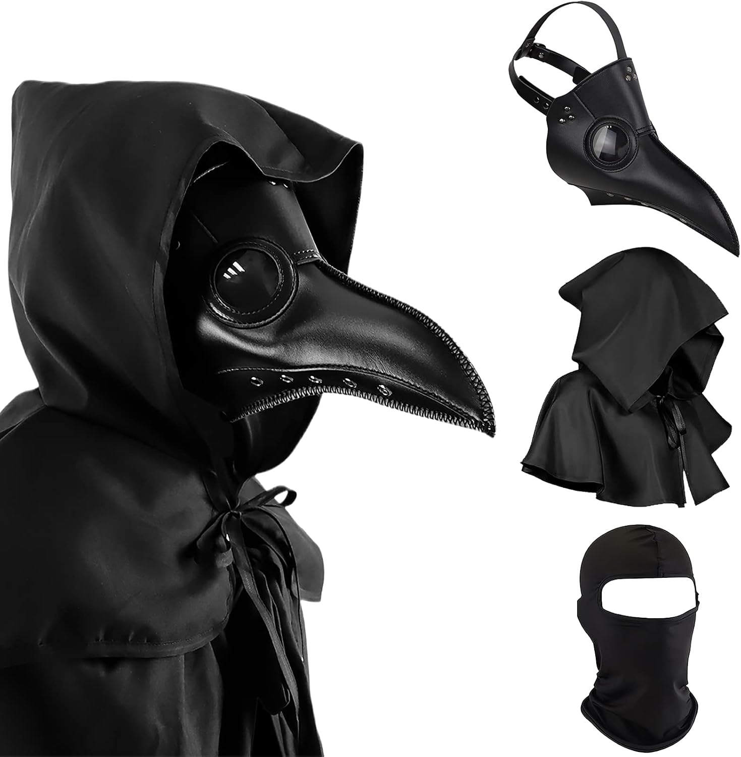 NC Halloween Plague Doctor Mask Steampunk Costume Set