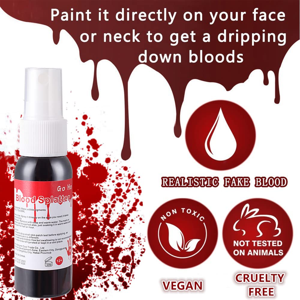 Go Ho Blood Splatter Fake Blood Spray for Halloween