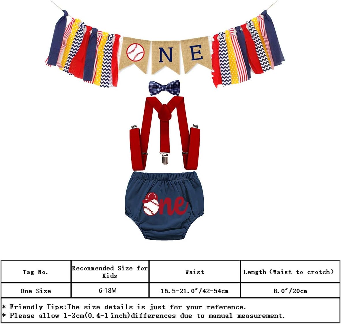 HIHCBF Baseball 1st Birthday Set