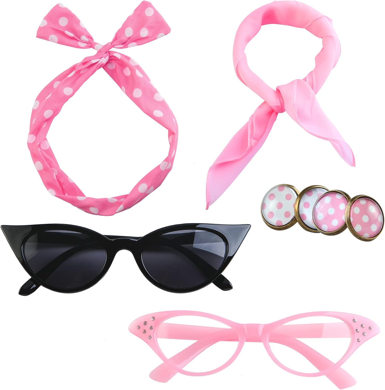 Aneco 6-Piece 50s Timeless Cat Eye Set
