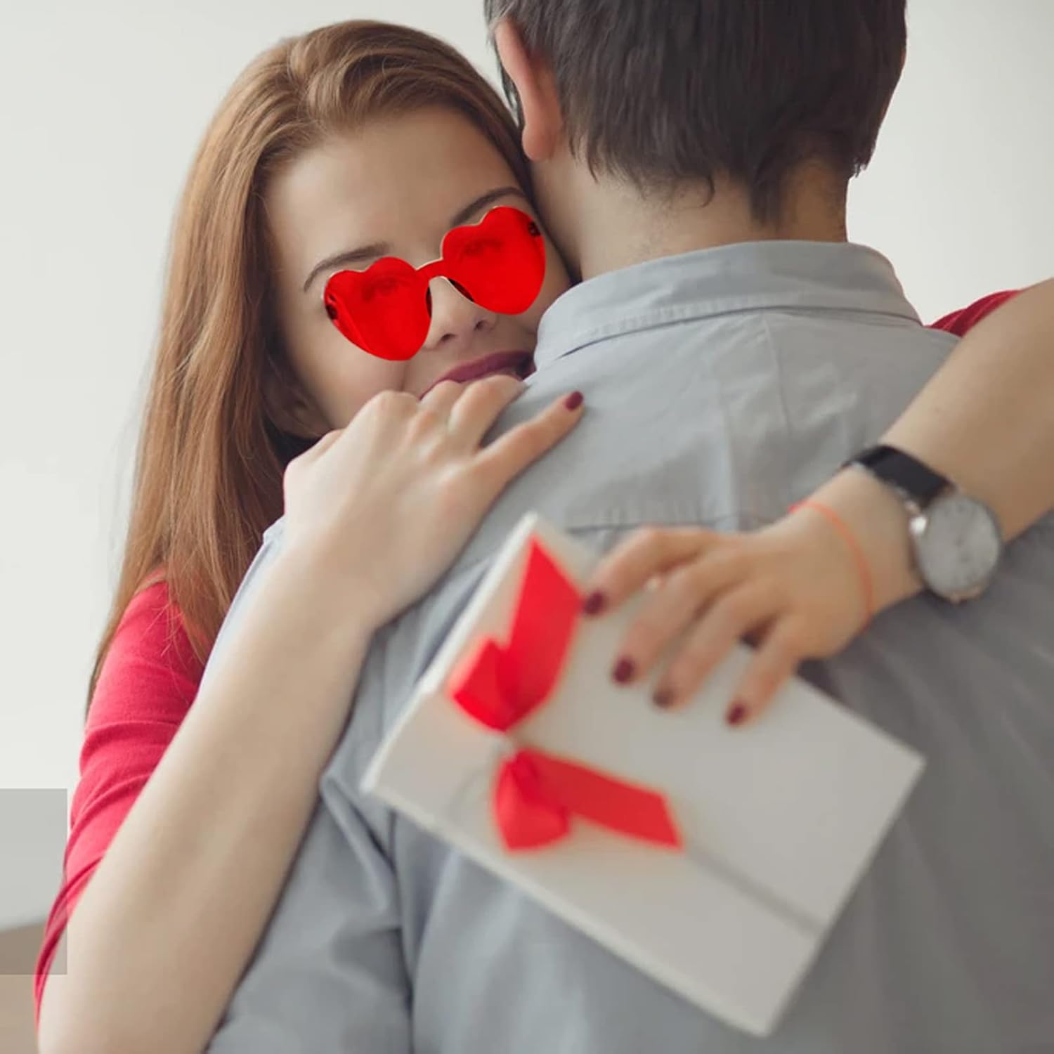 Valentines Red Heart Sunglasses and Headband