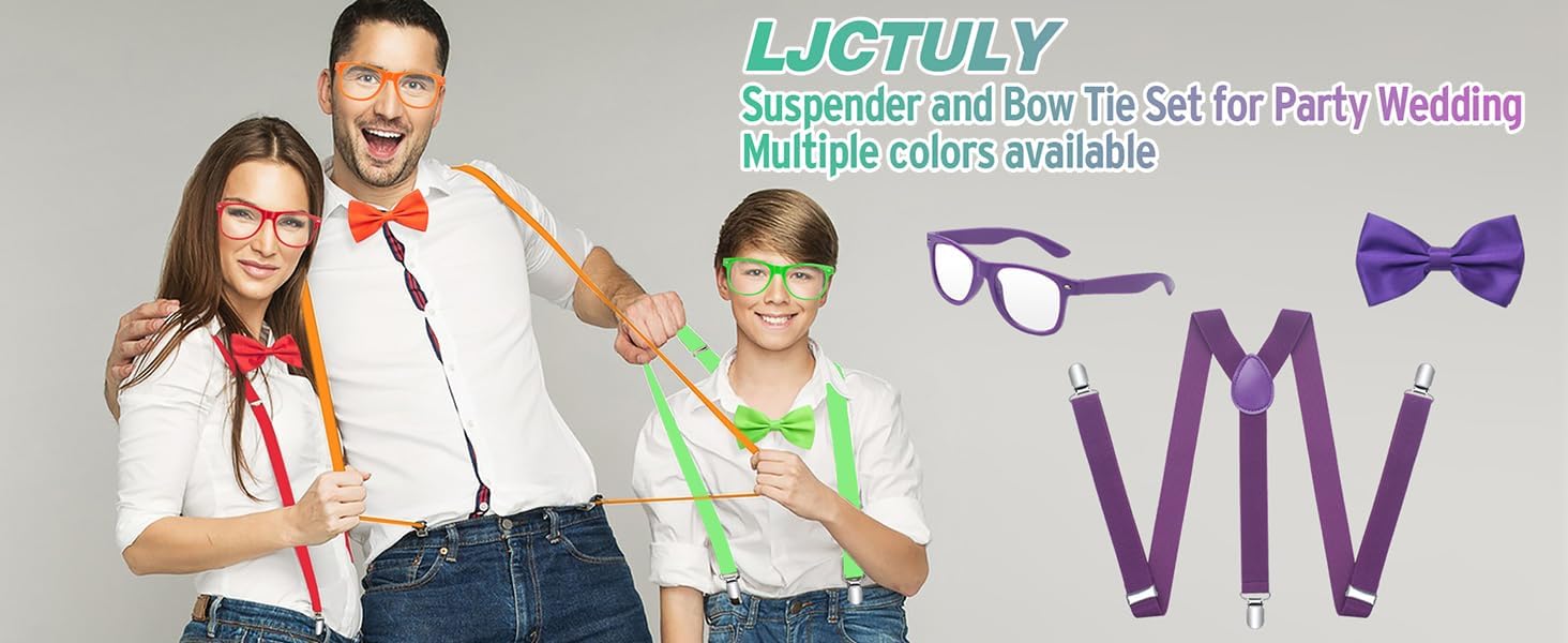 Stylish Suspenders Bow Ties Set for Boys Girls