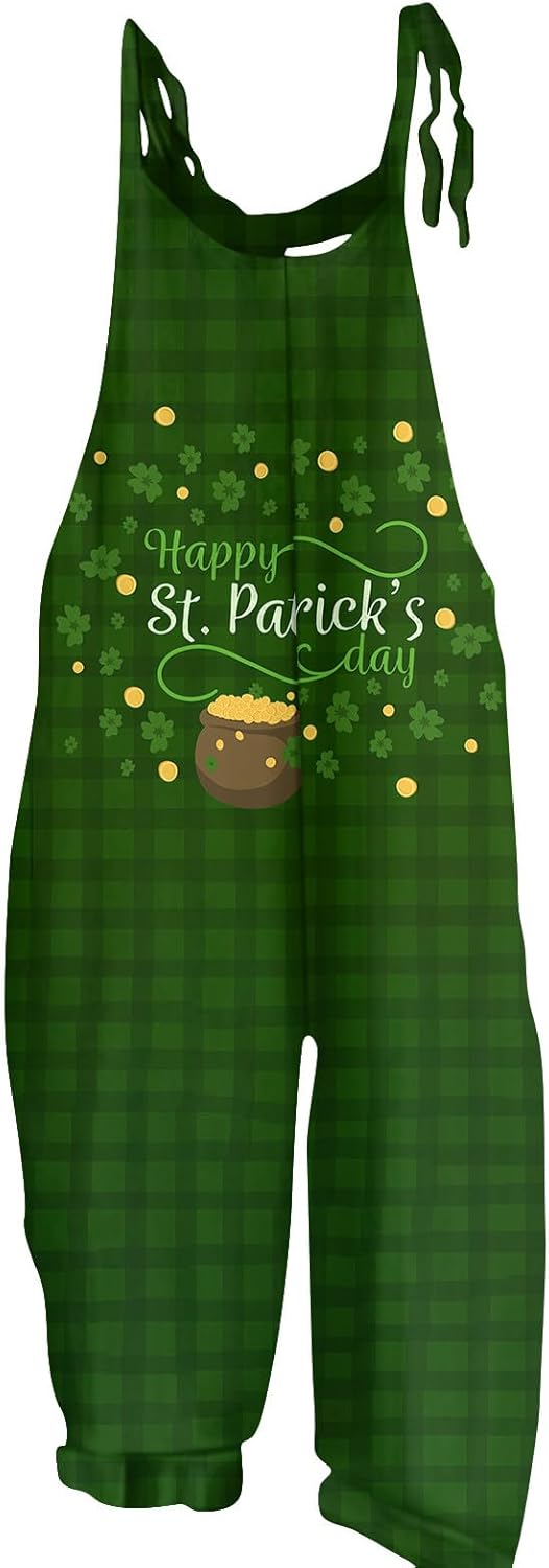 St Patricks Day Bib Overalls Women Fun and Festive