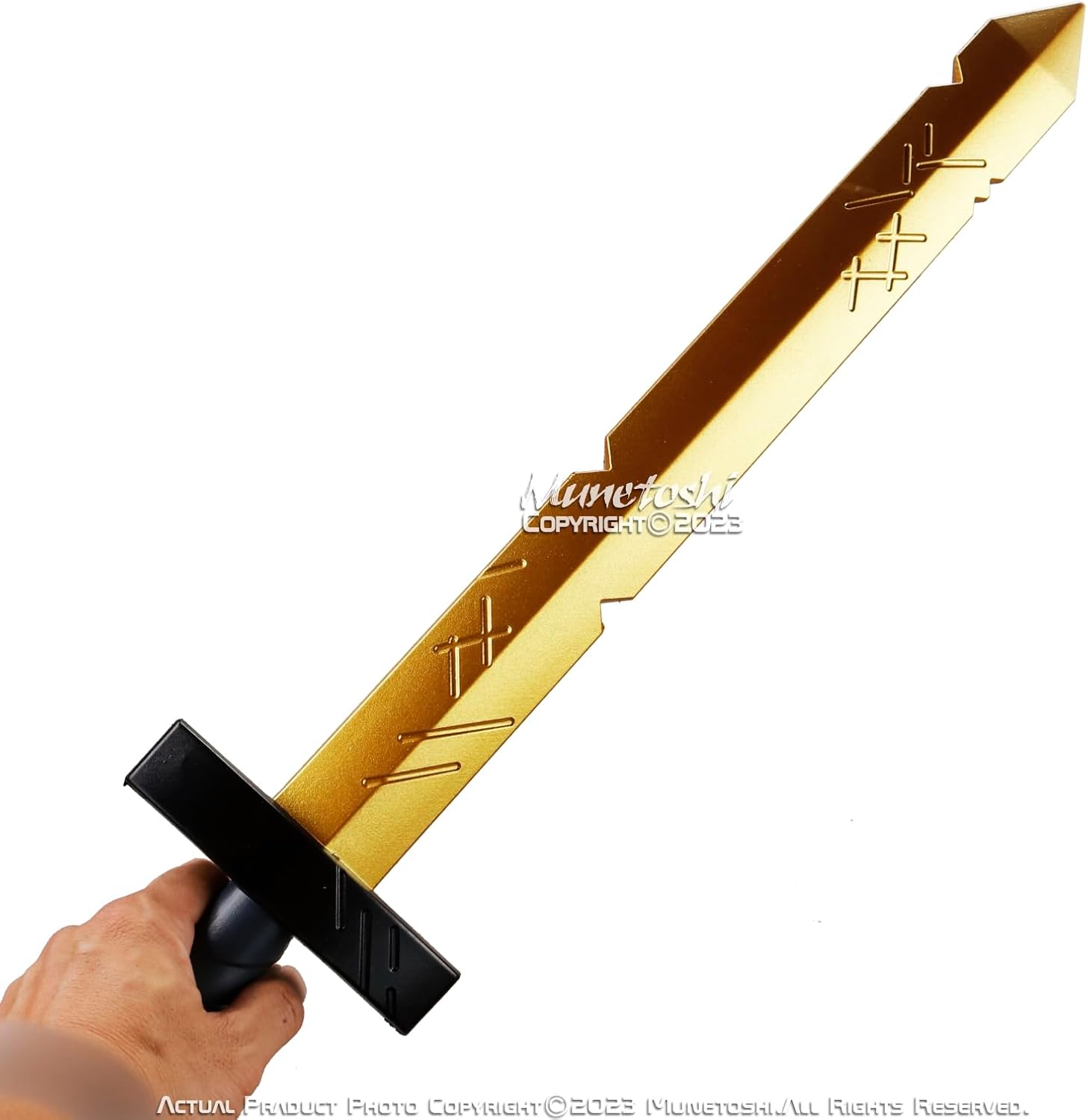 Golden Battle Sword Costume Prop for Fantasy Fans