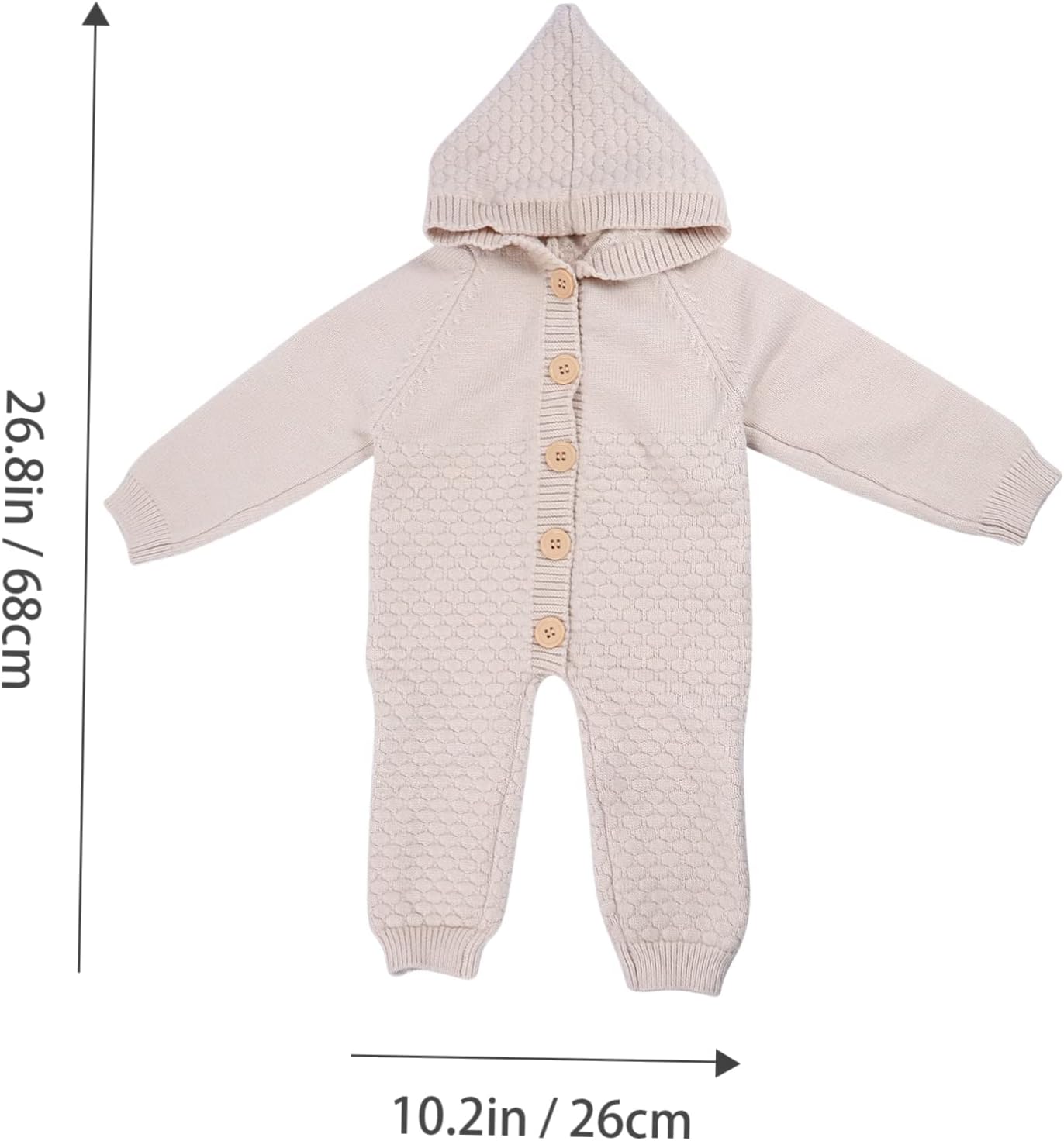 Knitted Jumpsuit for Toddlers with Rabbit Hair Decor