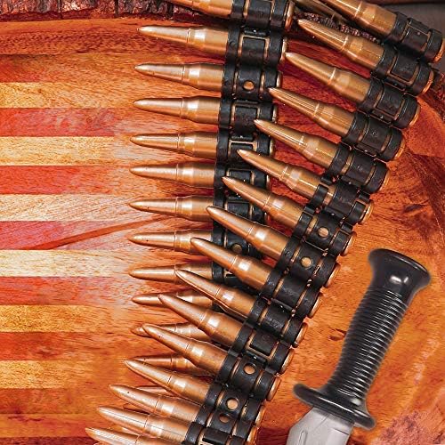 Fake Ammo Belt - Plastic Military Toy for Kids and Adults