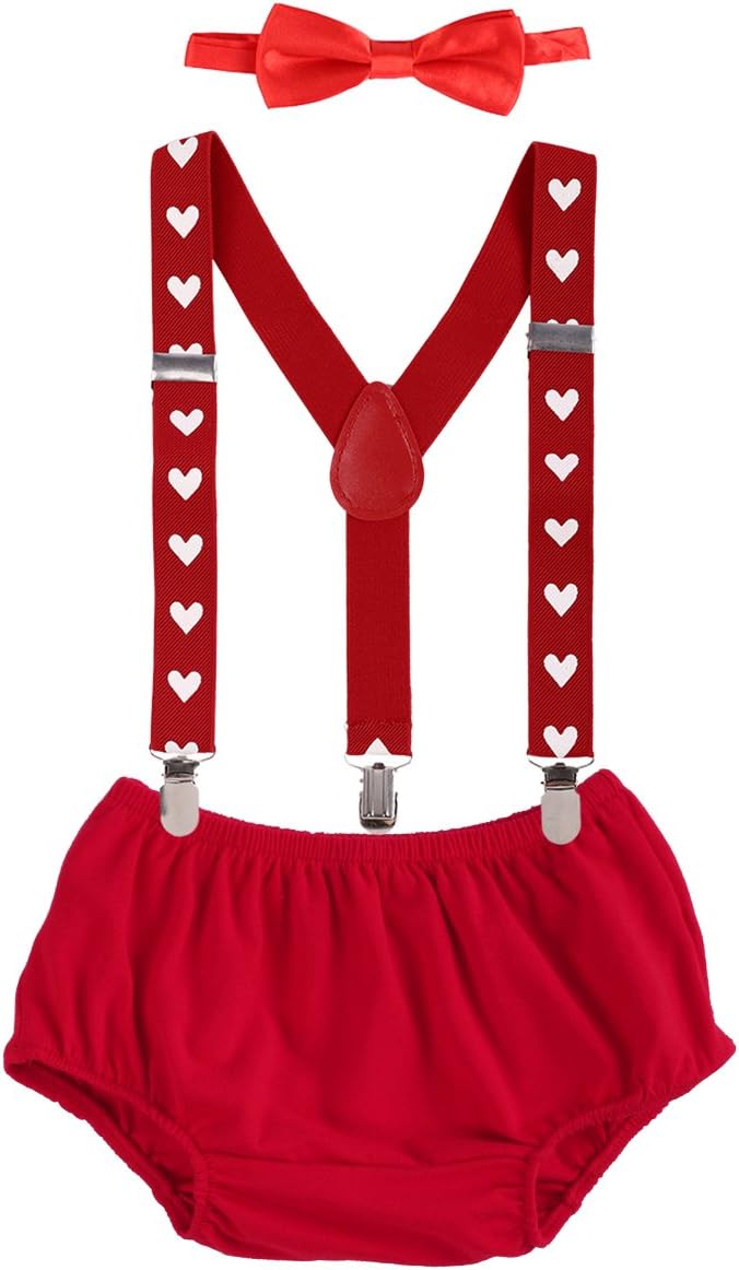 1st Birthday Cake Smash Suspenders