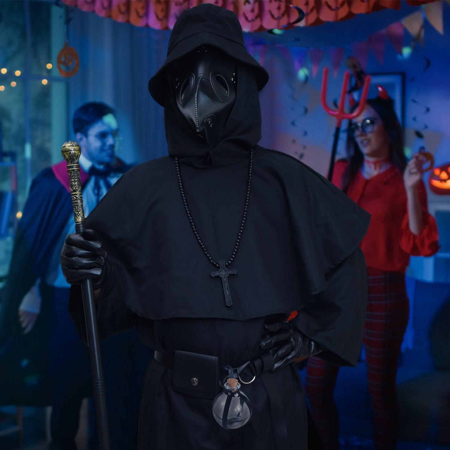8-in-1 Plague Doctor Costume Set for Halloween Cosplay