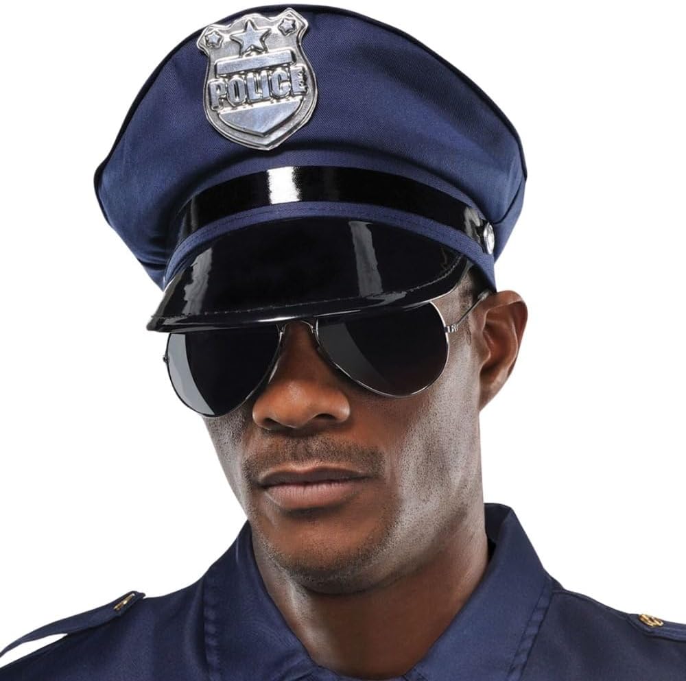 AMSCALL Original Bold Navy Blue Police Hat
